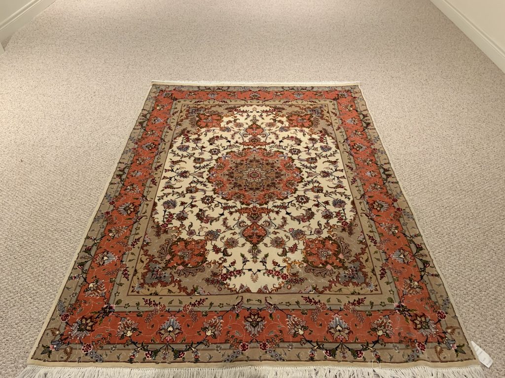 Tabriz silk and wool Persian rug
