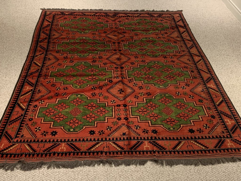 Afghani wool area rug
