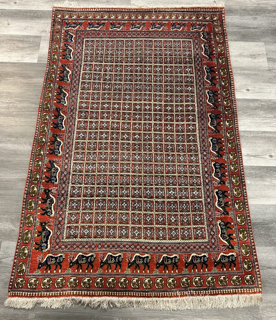 Qom pure silk rug